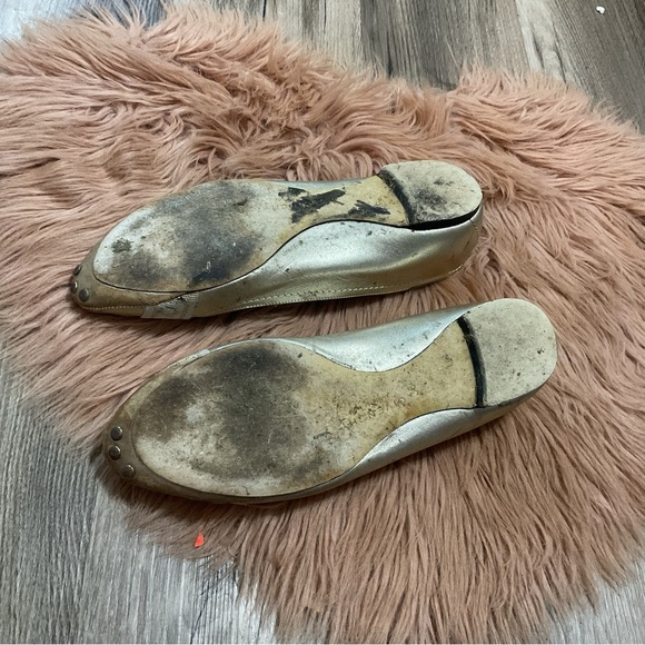 Givenchy Pointed Gold Ballet Flats Size 36 - Picture 8 of 14